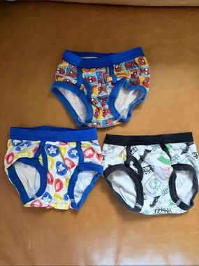 Nickelodeon Boys Briefs - Blue, White, Black Multicolor Superhero Pack